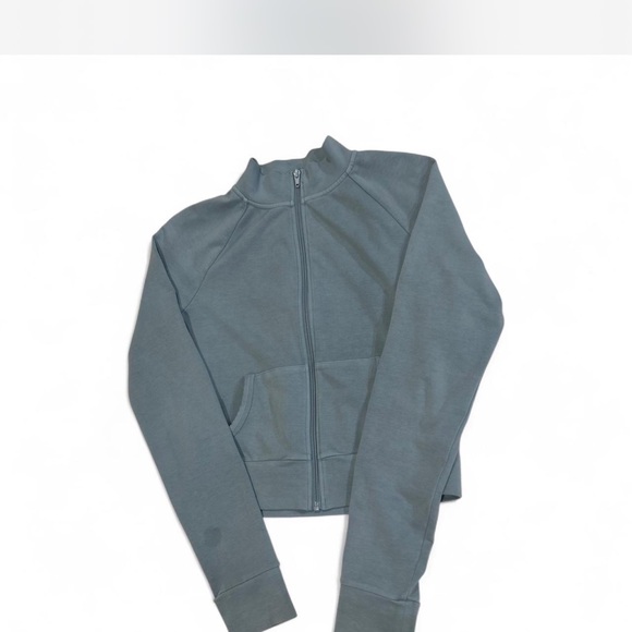 [Skims| Baby Blue Tracksuit Zip Up Fitted Hoodie (L) Fold Over Pants (S) Long - Picture 2 of 8
